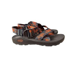 Chaco Z/Cloud Mens 9 Sport Sandals Orange Black Geometric Strappy Hiking Shoes